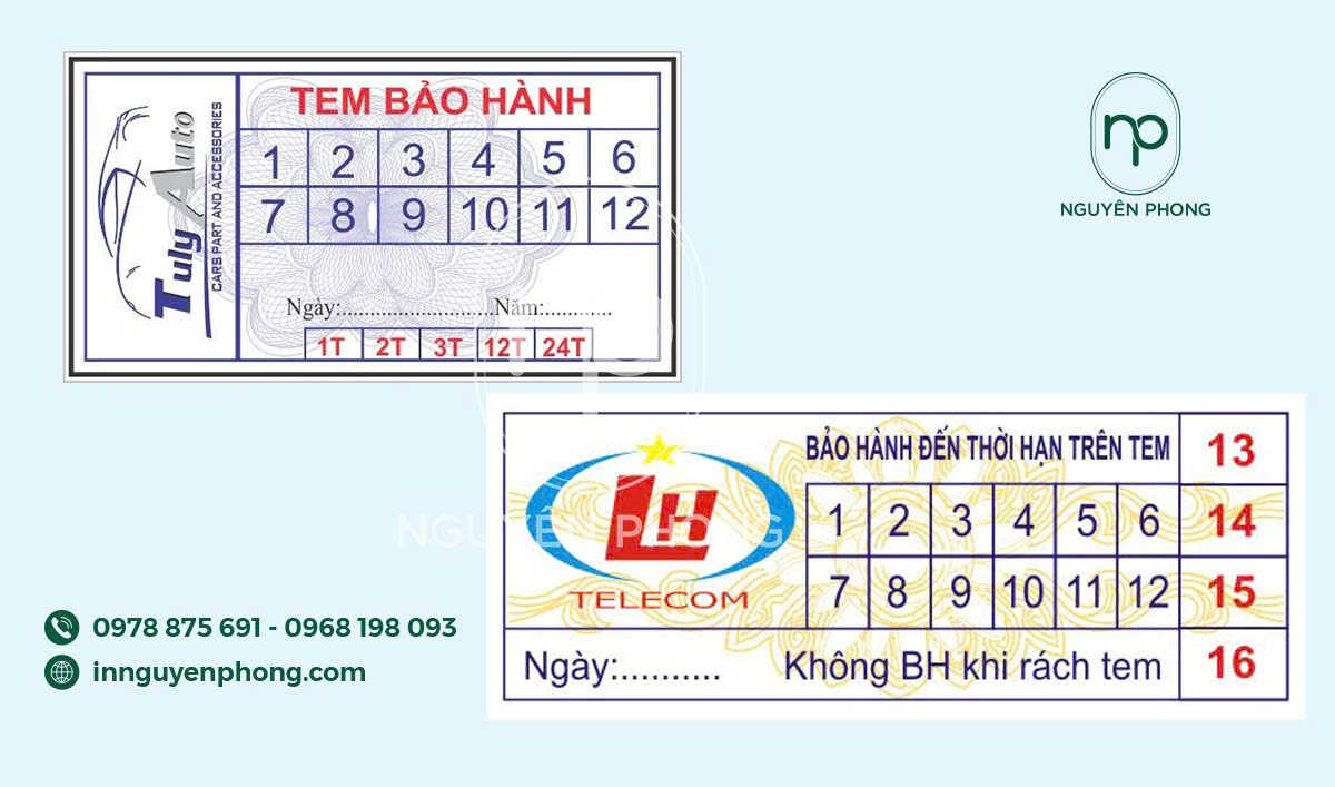 In tem vỡ bảo hành